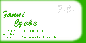 fanni czebe business card